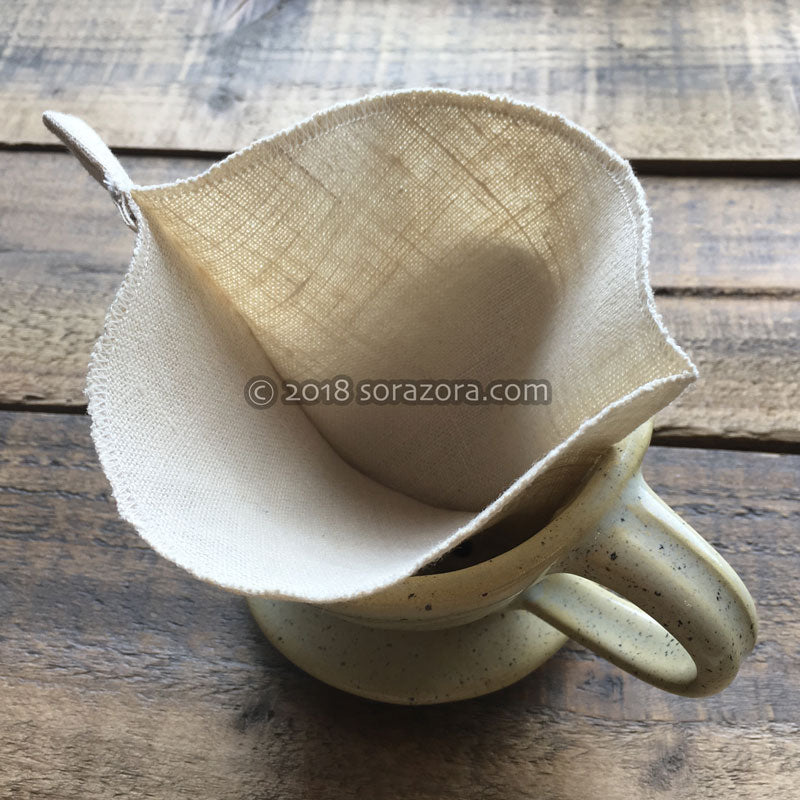 Ceramic Coffee Filter with A Hemp Cloth Filter