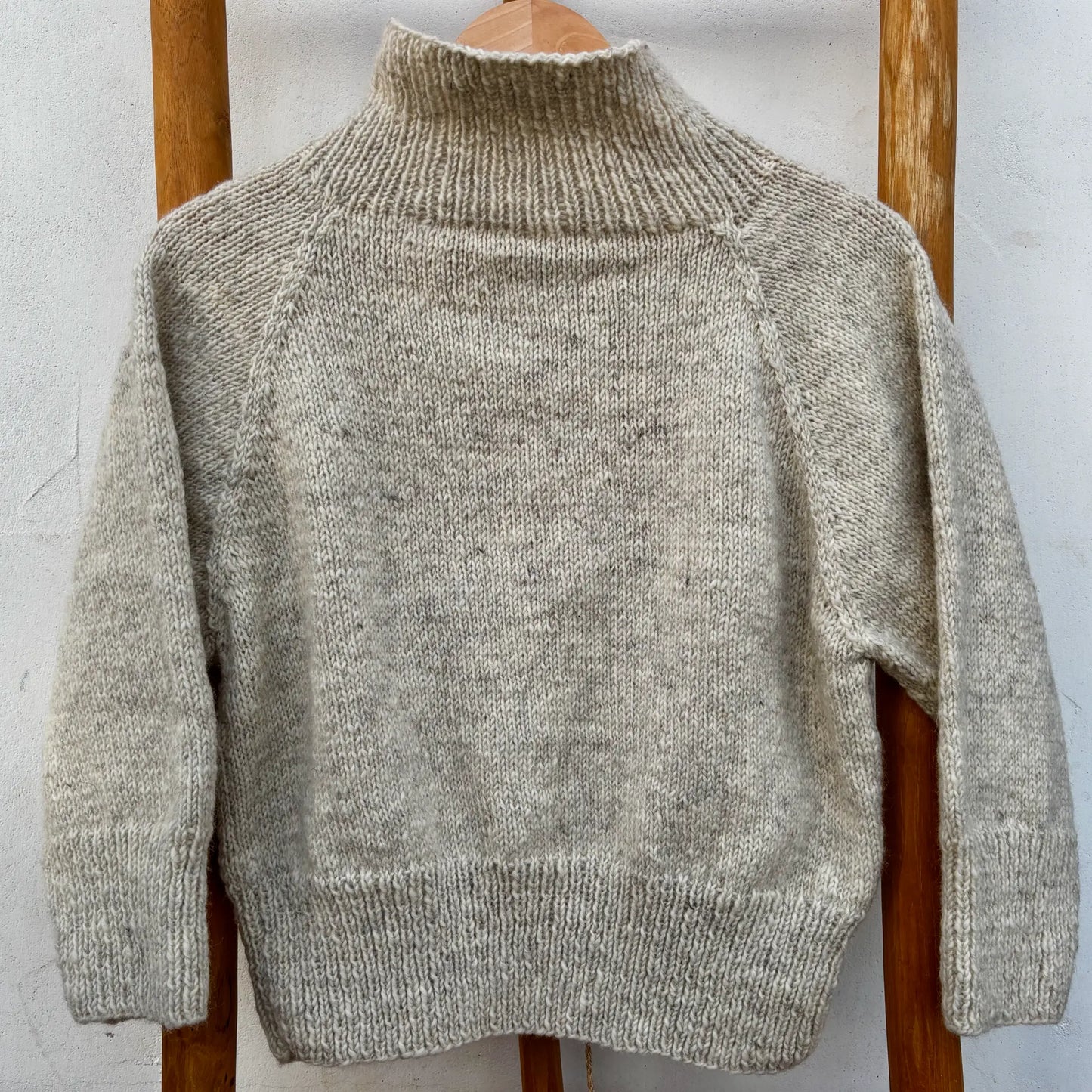 ⚫︎ Balloon Full Sleeve High-Neck Pullover ⚫︎ Hand Knit Pure Wool ⚫︎