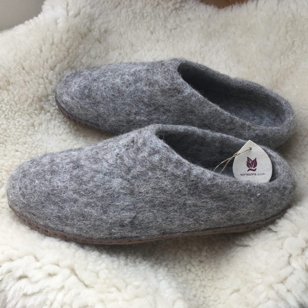 Felted Wool Toasty Slippers