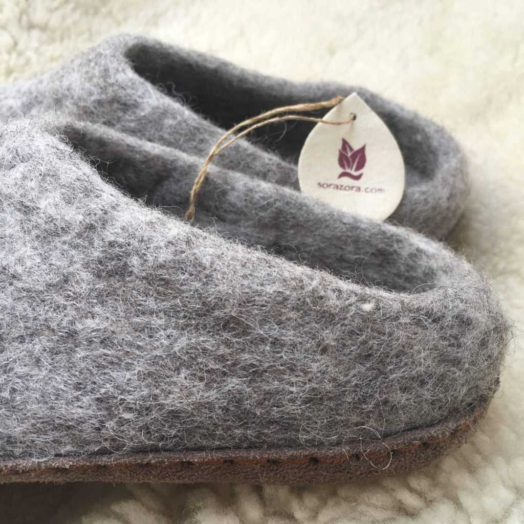 Felted Wool Toasty Slippers