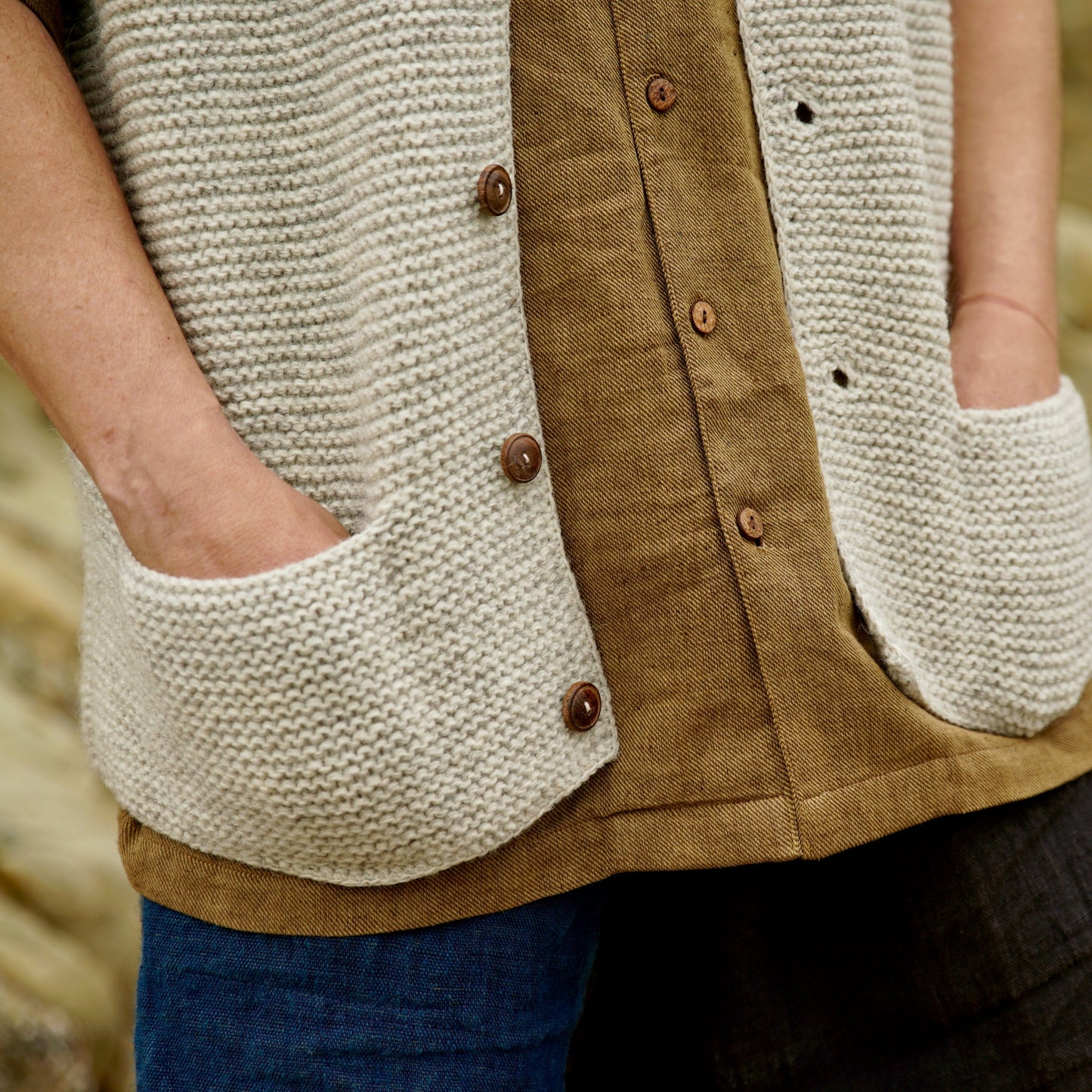 Hand Knit Pure Wool Jerkin