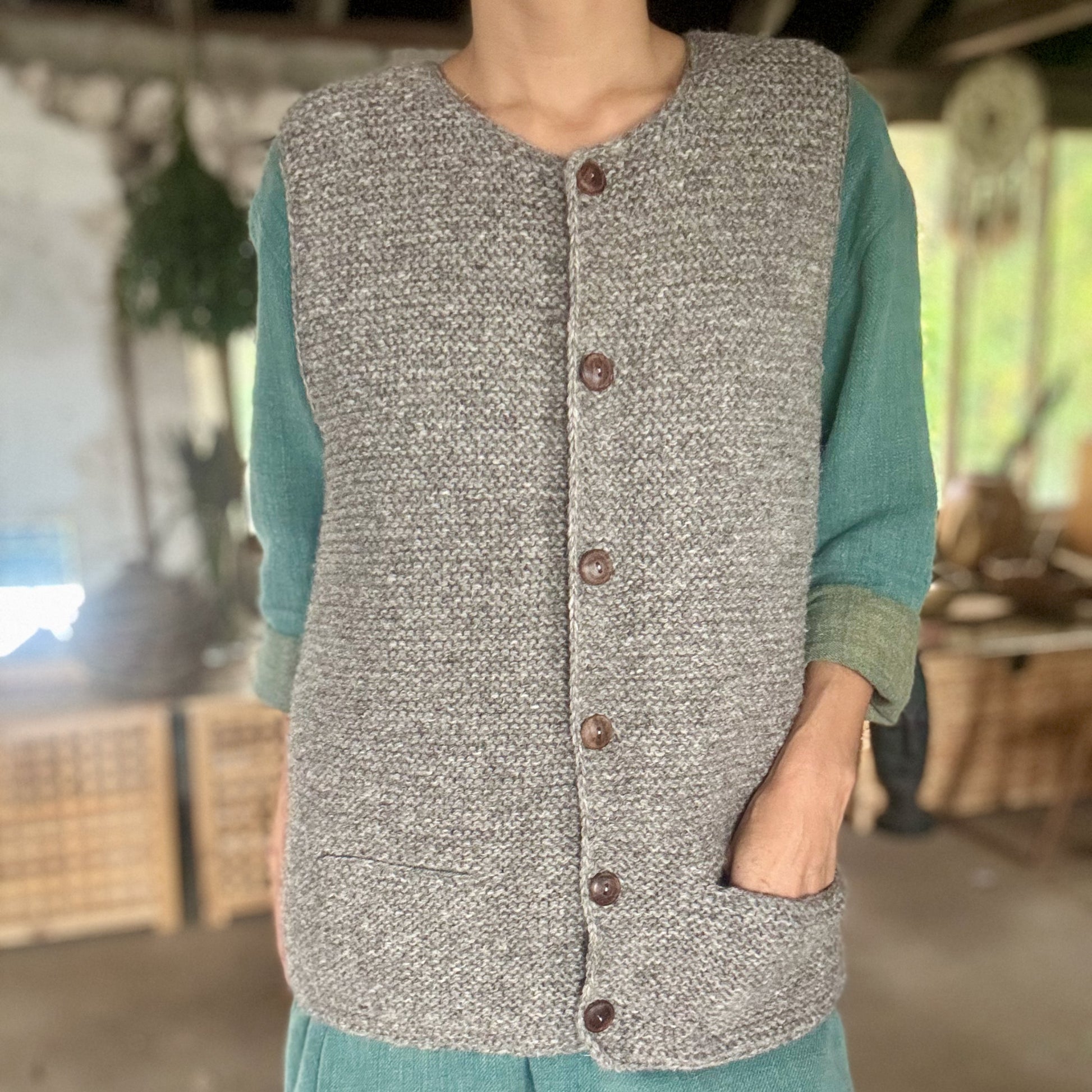 Hand Knit Pure Wool Jerkin