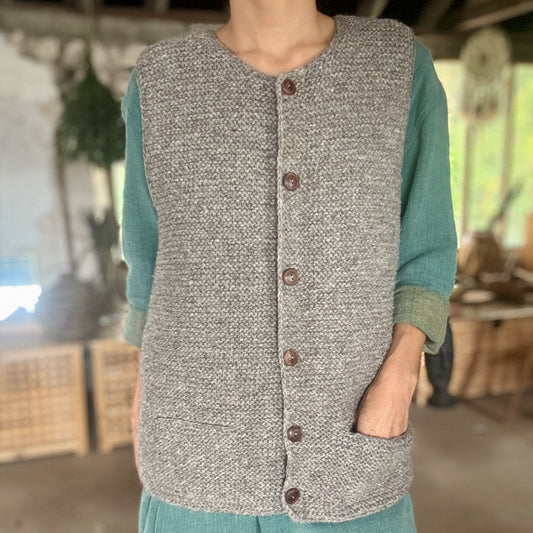 Hand Knit Pure Wool Jerkin
